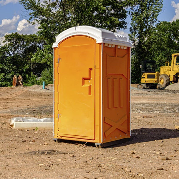 what is the maximum capacity for a single portable restroom in Anniston